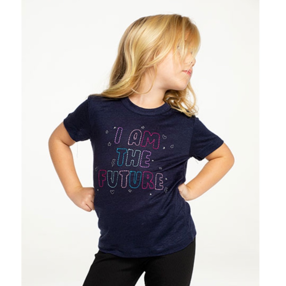 Chaser – Girls “I Am The Future” Embroidered Tee